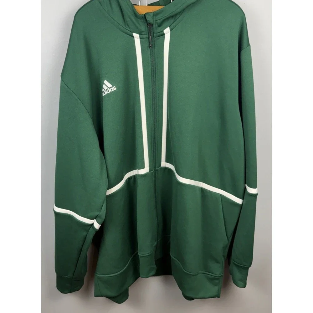 Adidas Green 5XL Full Zip Hoodie